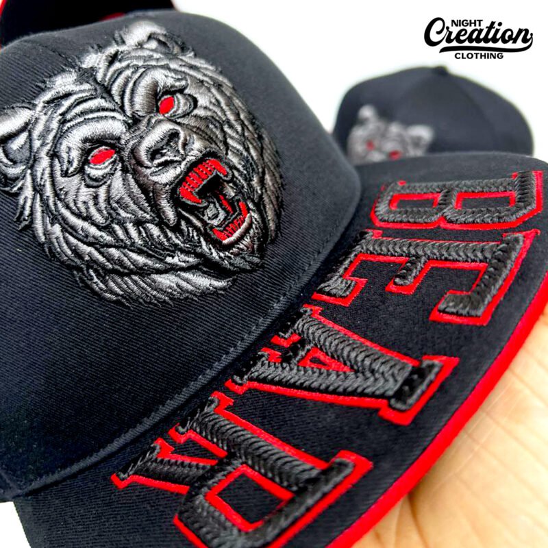 3D Sculpture Embroidery bear cap