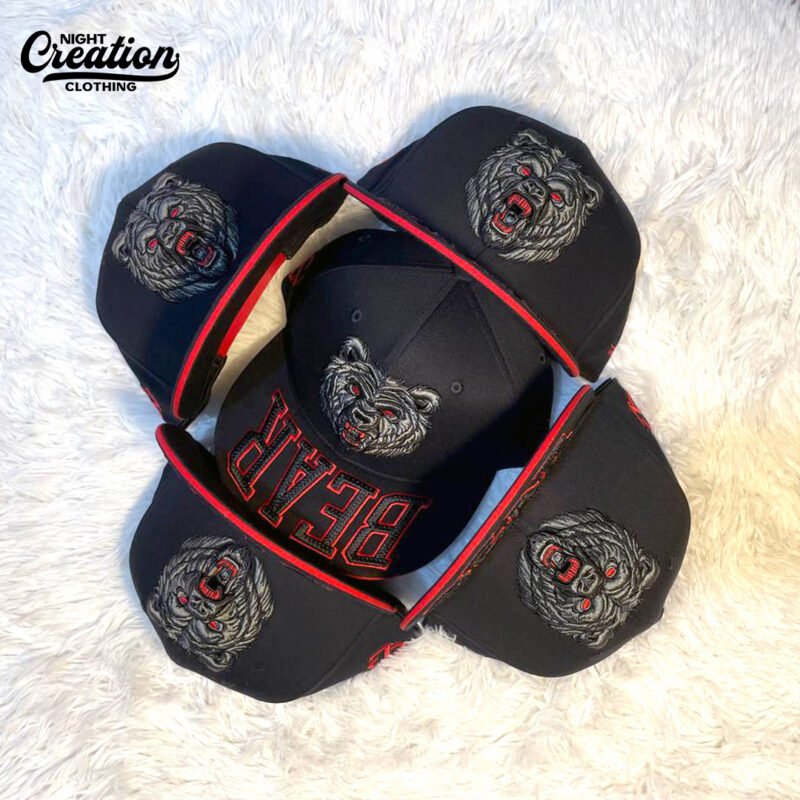 3D Sculpture Embroidery bear cap