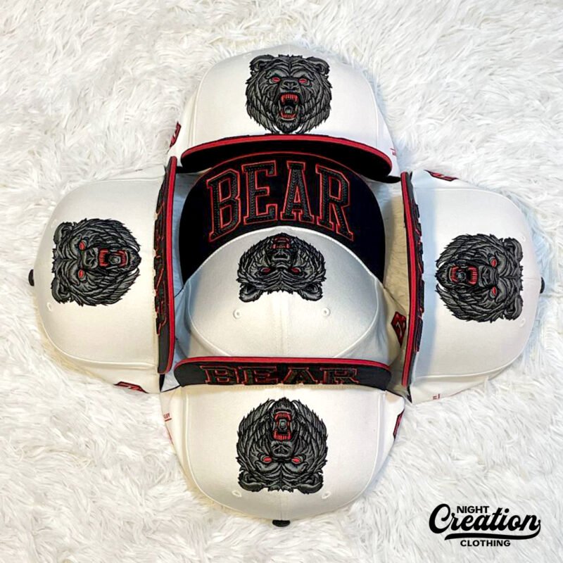 3D Sculpture Embroidery bear cap
