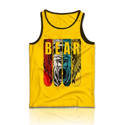 Indian Summer Bear TankTops Yellow