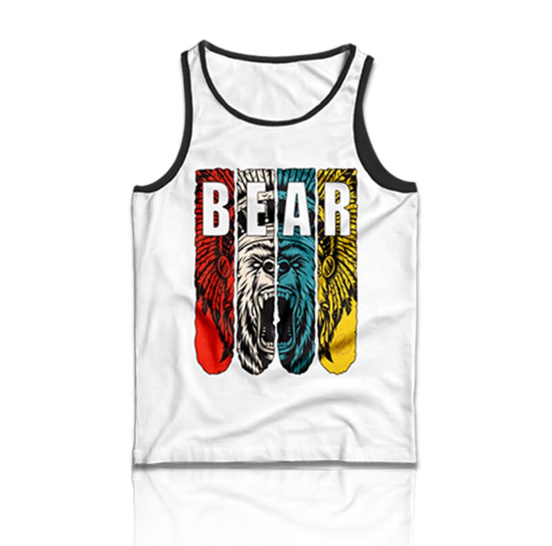 Indian Summer Bear TankTops White